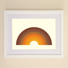 Load image into Gallery viewer, Brown Rainbow A4, A3 or 50cm x 70cm print