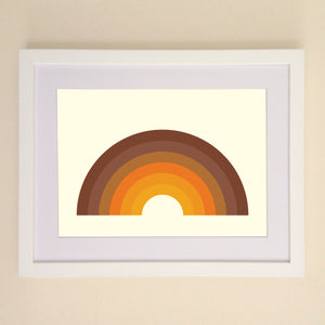 Brown Rainbow A4, A3 or 50cm x 70cm print