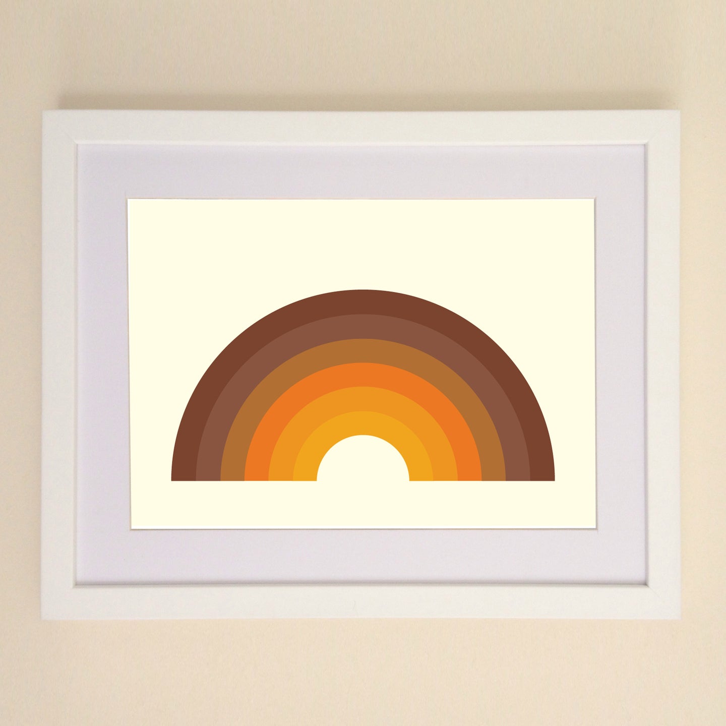 Brown Rainbow A4, A3 or 50cm x 70cm print