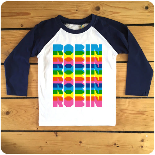 Personalised Colour Overlay Raglan Baseball Men's T-Shirt