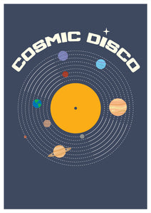 Cosmic Disco Solar System Record A4, A3 or 50cm x 70cm print