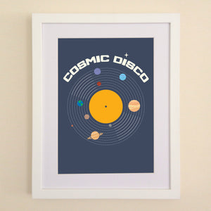 Cosmic Disco Solar System Record A4, A3 or 50cm x 70cm print