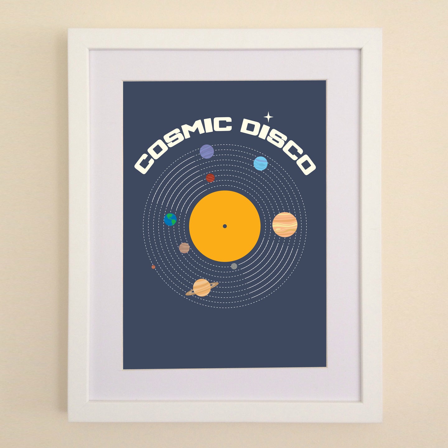 Cosmic Disco Solar System Record A4, A3 or 50cm x 70cm print