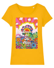 Load image into Gallery viewer, Dance To The Music Women&#39;s T-Shirt available in navy or yellow