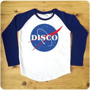 Nasa Disco Raglan Baseball Men's T-Shirt