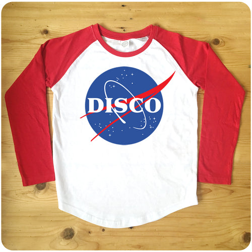 Nasa Disco Raglan Baseball Men's T-Shirt