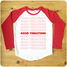 Load image into Gallery viewer, Good Vibrations Raglan Baseball Men&#39;s T-Shirt
