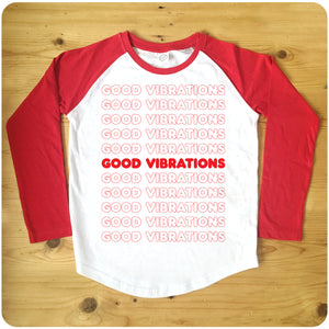 Good Vibrations Raglan Baseball Men's T-Shirt