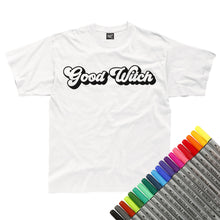 Load image into Gallery viewer, Good Witch Halloween Colour In T-Shirt (fabric pens optional)