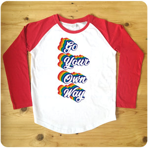 Go Your Own Way Raglan Baseball Men's T-Shirt