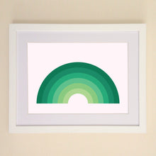 Load image into Gallery viewer, Green Rainbow A4, A3 or 50cm x 70cm print