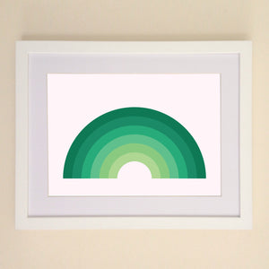 Green Rainbow A4, A3 or 50cm x 70cm print