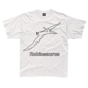 Personalised Colour-In Dinosaur T-Shirt - Pterodactyl (fabric pens optional)