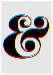 Ampersand colour overlay A4, A3 or 50cm x 70cm print