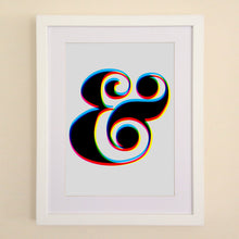 Load image into Gallery viewer, Ampersand colour overlay A4, A3 or 50cm x 70cm print