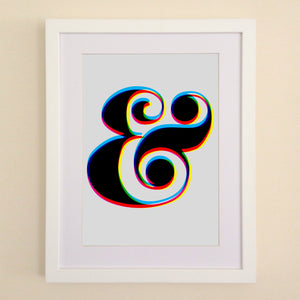 Ampersand colour overlay A4, A3 or 50cm x 70cm print