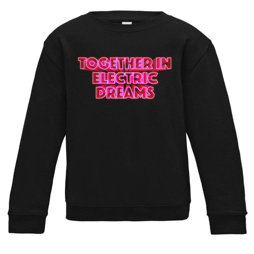 Together In Electric Dreams Kids Black Kids Sweatshirt