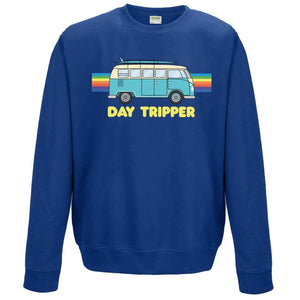 Day Tripper VW Camper Royal Blue Adult Sweatshirt