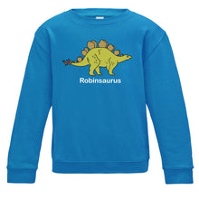 Load image into Gallery viewer, Stegosaurus Personalised Kids Sweatshirt