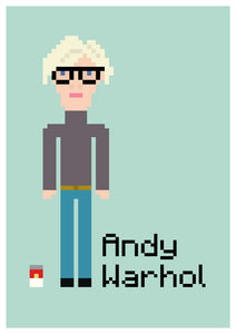 Pixelated Warhol A4, A3 or 50cm x 70cm print