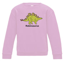 Load image into Gallery viewer, Stegosaurus Personalised Kids Sweatshirt