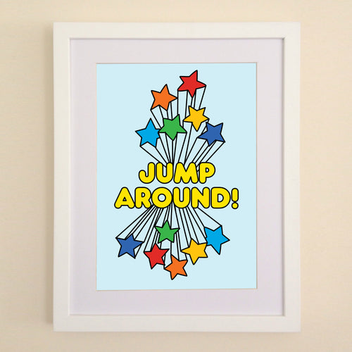 Jump Around A4, A3 or 50cm x 70cm print