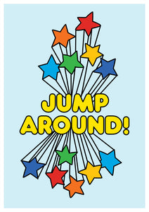 Jump Around A4, A3 or 50cm x 70cm print