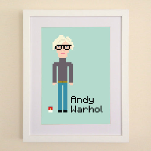 Pixelated Warhol A4, A3 or 50cm x 70cm print