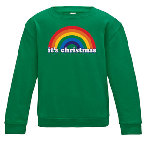 It's Christmas Adult Rainbow Sweatshirt available in a range of colours