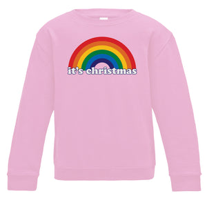 It's Christmas Adult Rainbow Sweatshirt available in a range of colours