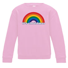 Load image into Gallery viewer, It&#39;s Christmas Kids Rainbow Sweatshirt