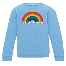 Load image into Gallery viewer, It&#39;s Christmas Kids Rainbow Sweatshirt