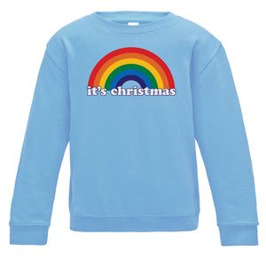 It's Christmas Kids Rainbow Sweatshirt