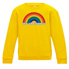 Load image into Gallery viewer, It&#39;s Christmas Adult Rainbow Sweatshirt available in a range of colours