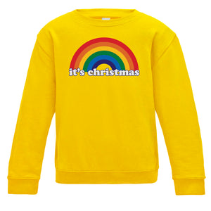 It's Christmas Kids Rainbow Sweatshirt