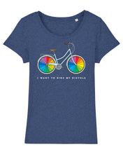 Load image into Gallery viewer, I Want To Ride My Bicycle Women&#39;s T-Shirt available in a variety of colours