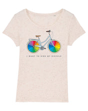 Load image into Gallery viewer, I Want To Ride My Bicycle Women&#39;s T-Shirt available in a variety of colours