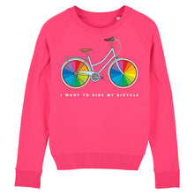 Load image into Gallery viewer, I Want To Ride My Bicycle Women&#39;s Sweatshirt