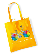 Load image into Gallery viewer, I Want To Ride My Bicycle Tote Bag