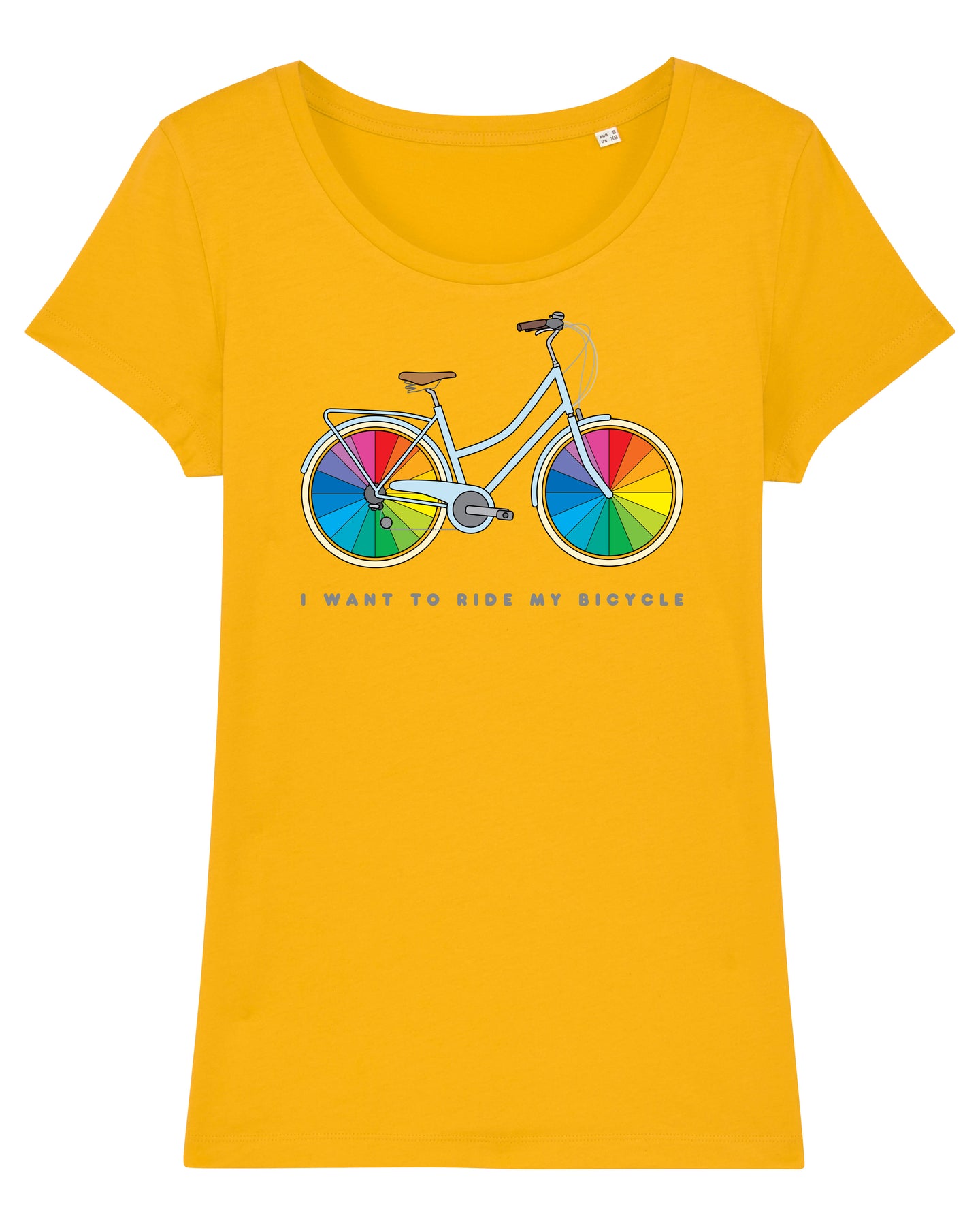 I Want To Ride My Bicycle Women's T-Shirt available in a variety of colours