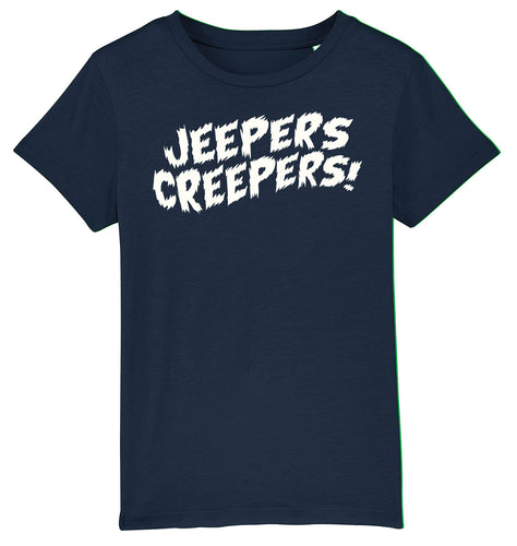 Jeepers Creepers Glow in The Dark Navy Kids T-Shirt