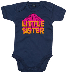 Little Sister Navy Babygrow / Bodysuit