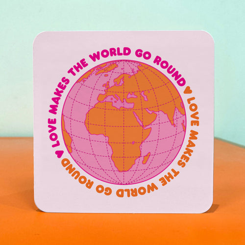Love Makes The World Go Round Greetings Card