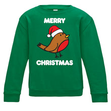 Load image into Gallery viewer, Merry Christmas Robin Kids Sweatshirt