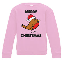 Load image into Gallery viewer, Merry Christmas Robin Kids Sweatshirt