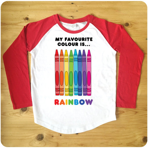 My Favourite Colour Is Rainbow Raglan Baseball Women's T-Shirt