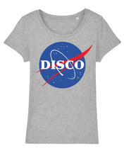 Load image into Gallery viewer, Space Disco Women&#39;s T-Shirt available in grey or navy