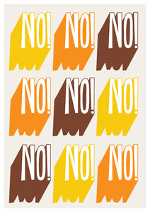 No! No! No! A4, A3 or 50cm x 70cm print