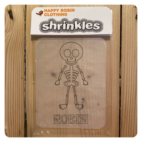 Personalised Halloween Skeleton shrinkle