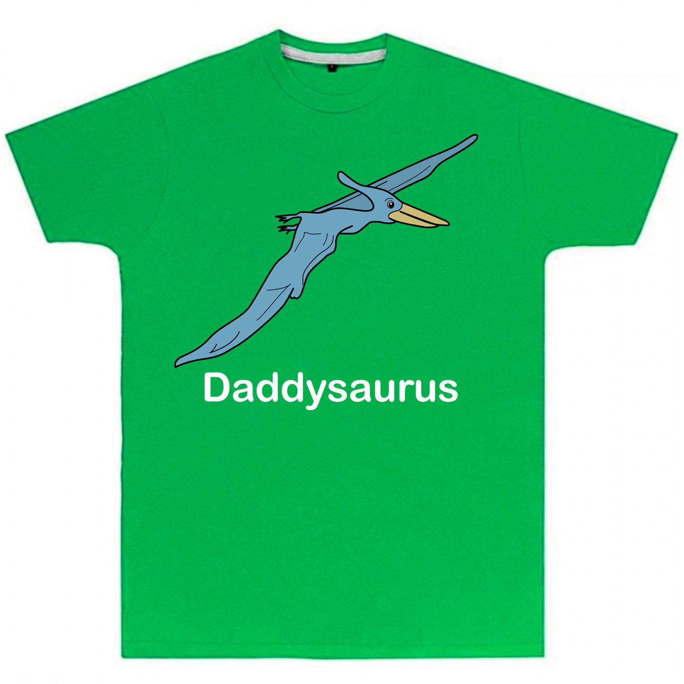 Personalised Pterodactyl Men's T-Shirt available in red, turquoise, royal blue, and green